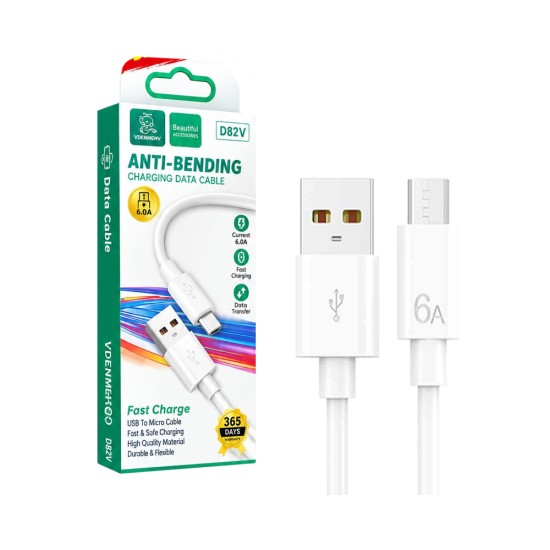 Denmen Cable D82V Micro 6A 1m White